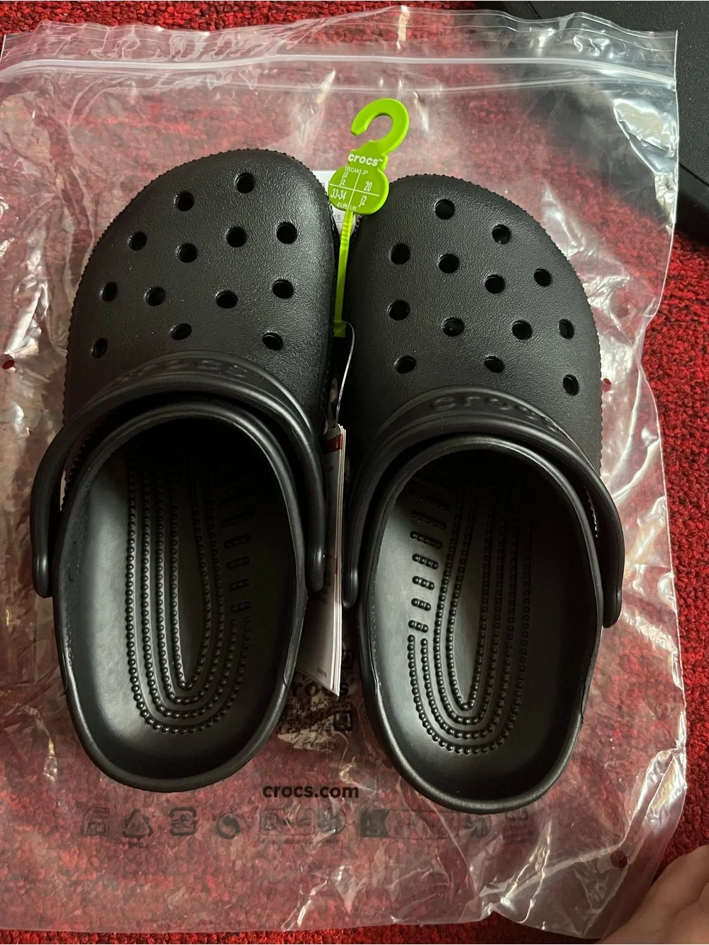 NWT CROCS Kids Classic Clog in Black
